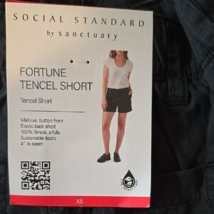 Sanctuary Women's Black Fortune Tencel Shorts